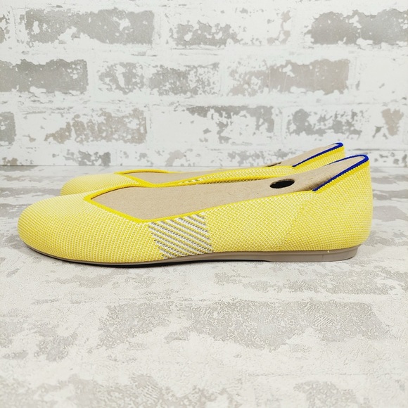 Rothy's Shoes - NEW Rothy's The Flat Lemon Stripe Slip On Round Toe Ballet Shoes  F298